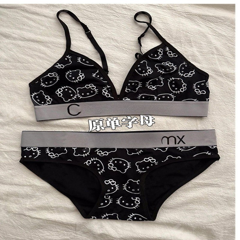Set de ropa interior de mujer, set original estándar de línea I de UCKO, conjunto de braguitas en forma de U, conjunto de copa triangular transpirable cómodo