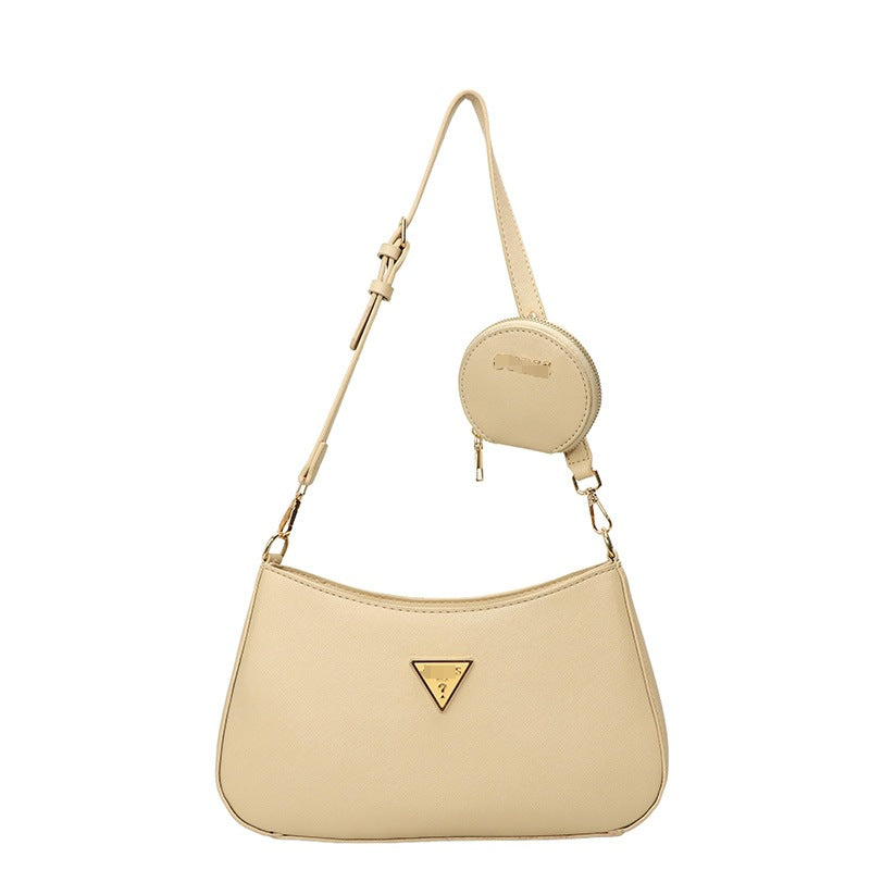 Comercio exterior al por mayor, bolso retro GS Guesser europeo y americano, bolso de hombro de moda de suegra con estampado transfronterizo