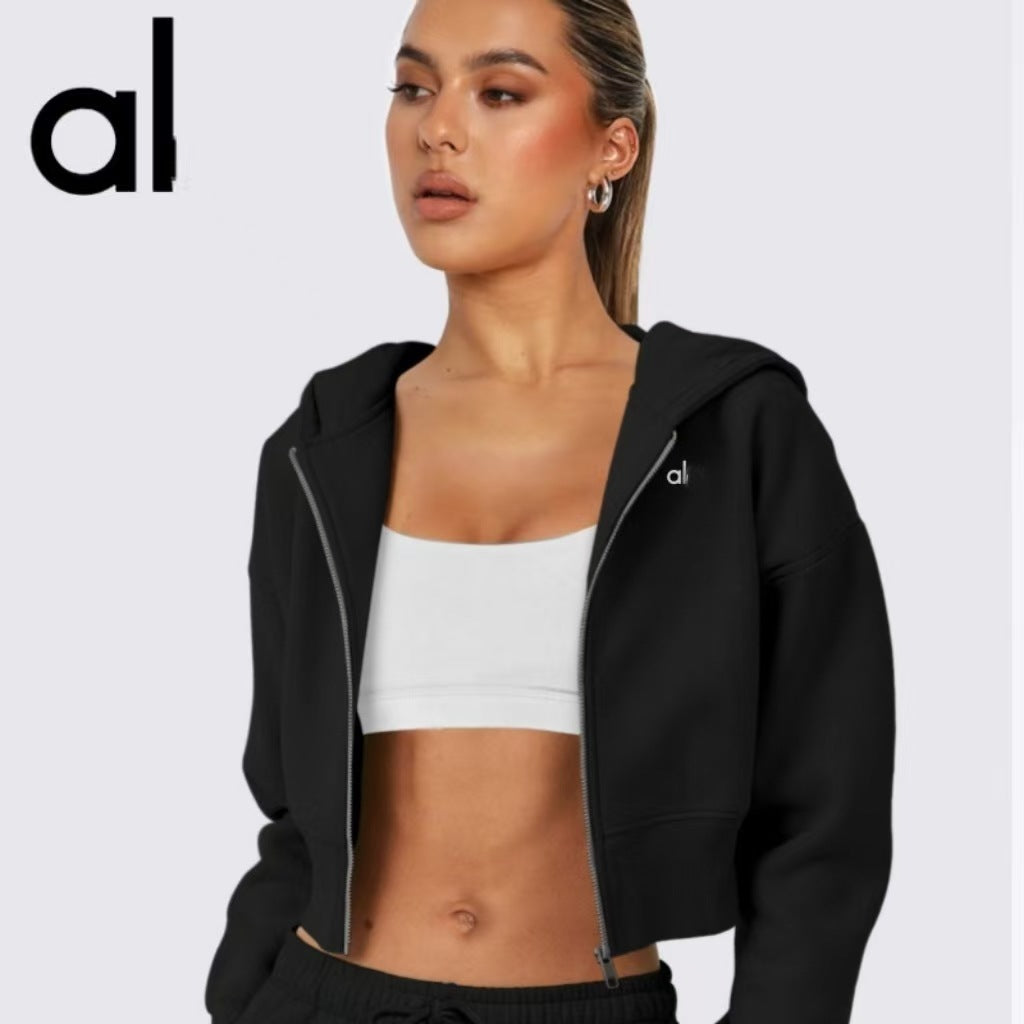 Women's Cropped Hoodie AL 2026 | Hood And Zipper