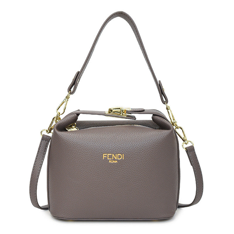 Nuevo bolso de lonchera usado 2025, monograma de moda portátil, bolsa de almohada, bolso bandolera de estilo coreano estampado de un solo hombro
