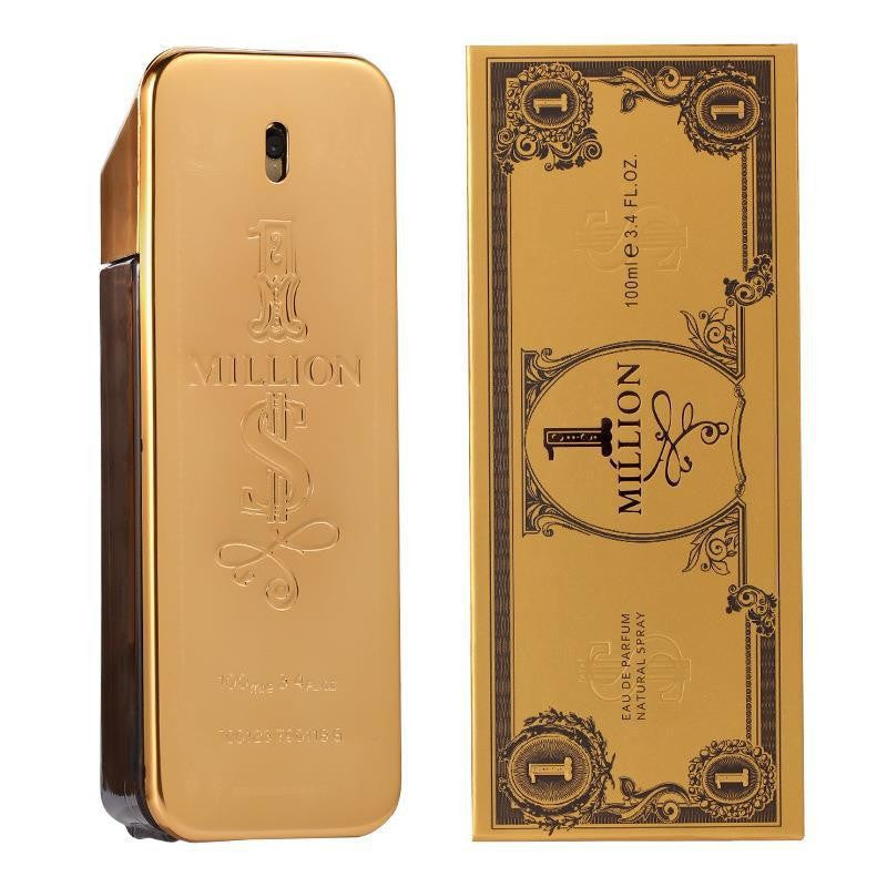 Perfume masculino Golden Million BRIC transfronterizo 100ml, notas maderas de cuero duradera, perfume fuerte para caballeros