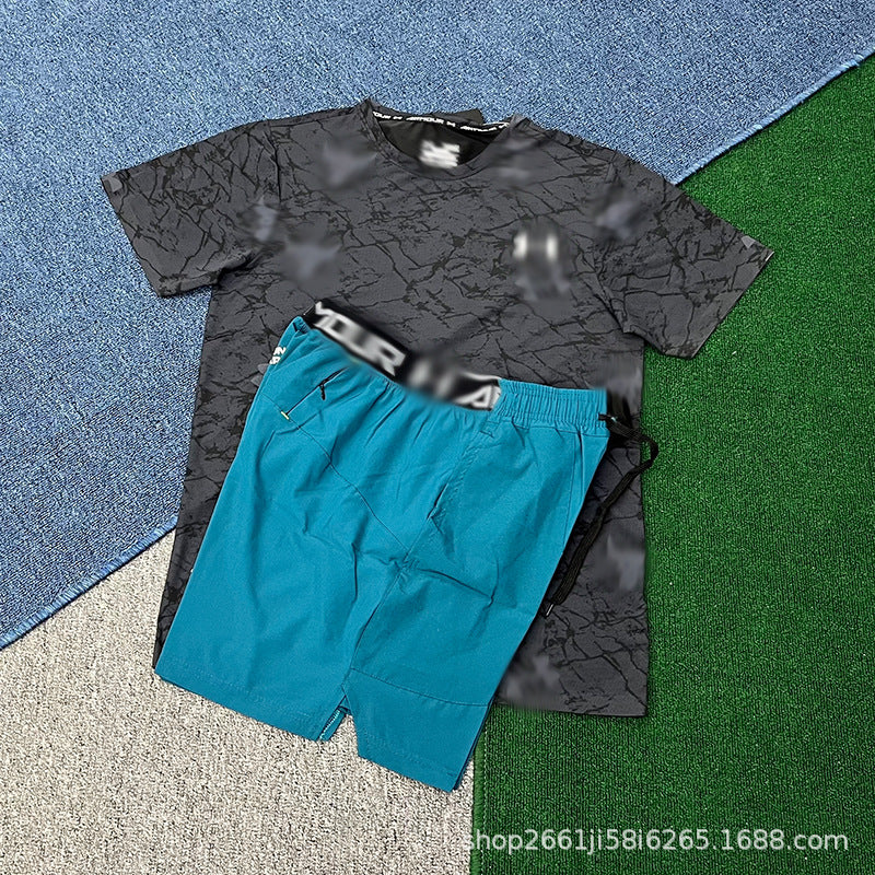 Nuevos deportes, atletismo, entrenamiento, carreras de verano masculinas y femeninas, deportes, fitness, trajes de manga corta, shorts de secado rápido, marea maratón