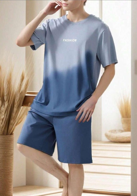 Conjunto casual de hip-hop casual de verano con impresión digital 3D de Amazon de Amazon lleva pantalones cortos de cuello redondo y manga corta sueltos