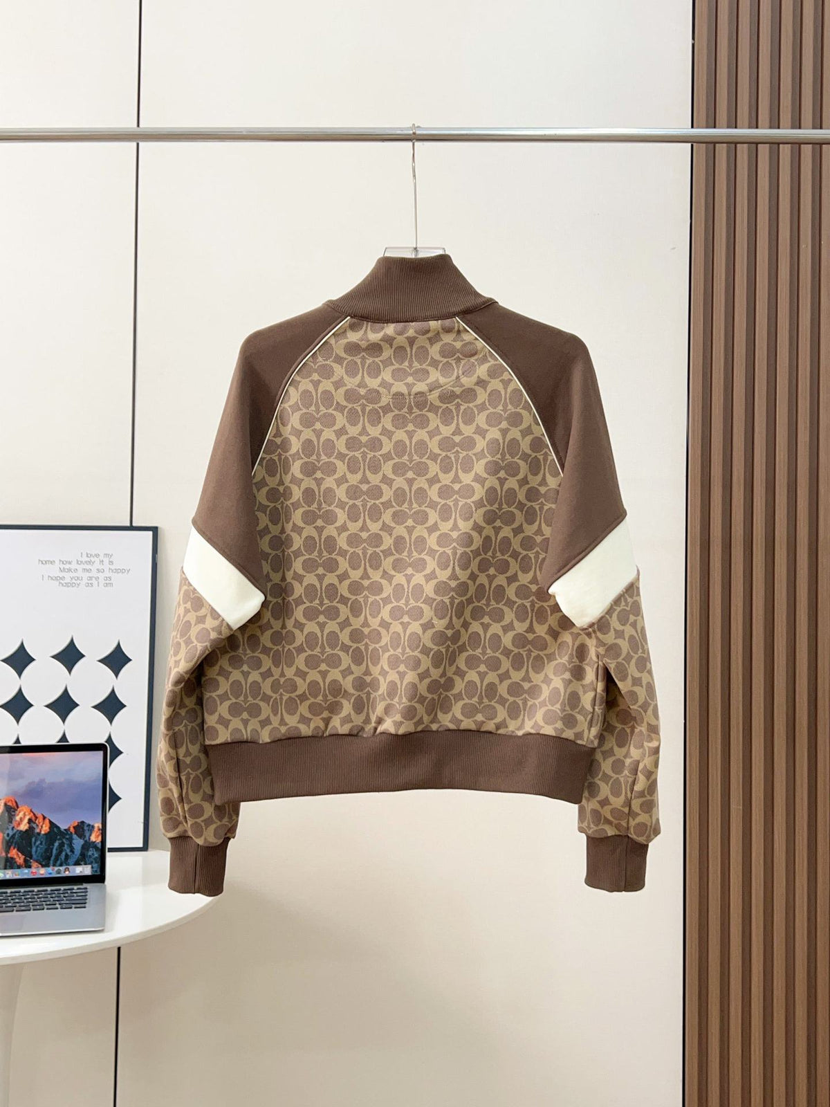 Women's Khaki Jacket CO | Printed and Fitted