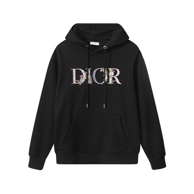 Unisex-Sweatshirt CD | Blumenmuster und lockerer Schnitt