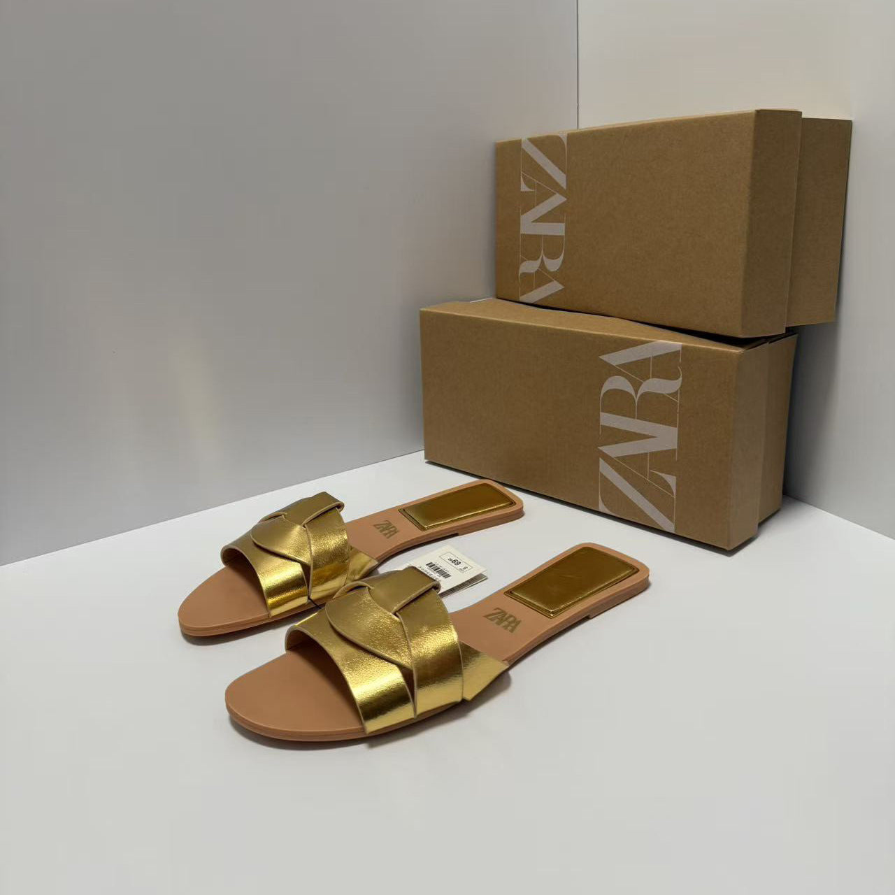 Sandalias de cuero de vaca planas de mujer ZA2025, sandalias de tirantes, zapatillas de playa abiertas con espalda descubierta, cómodas para ropa exterior perezosa