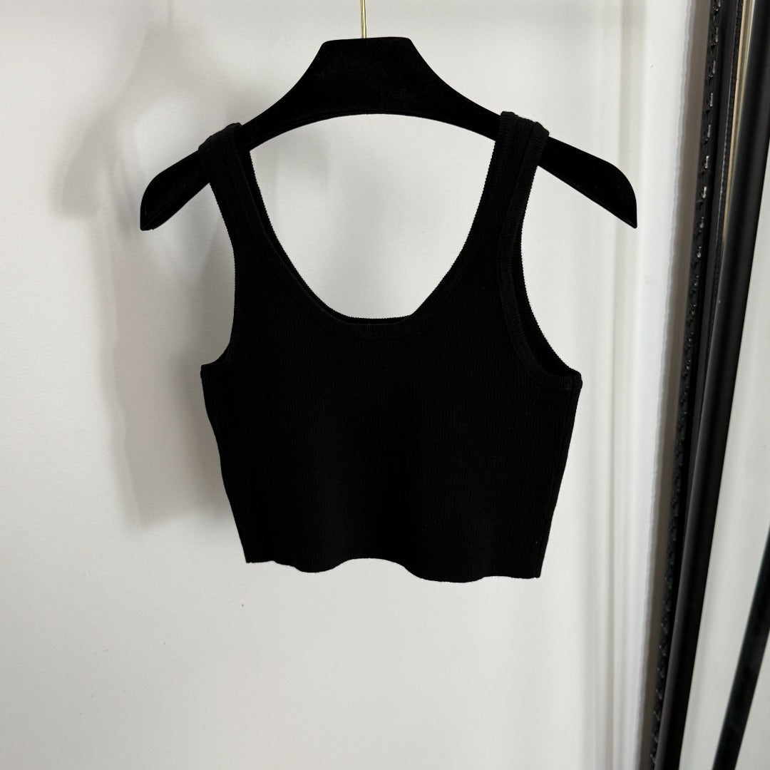 Chaleco camisola de punto tejido 100% lana 100% de lana de verano de alta gama 2025 Nanyou Dopamine Nuevo logo