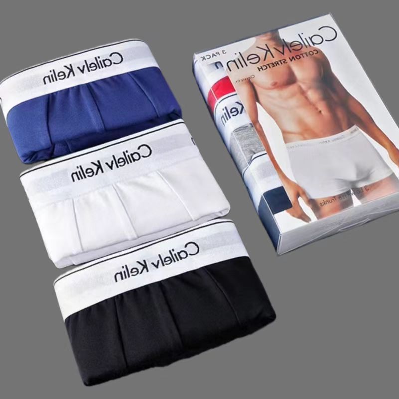 Boxers de ropa interior masculina transfronteriza, pantalones cortos finos de algodón modal finos y transpirables, caja regalo de 3 piezas