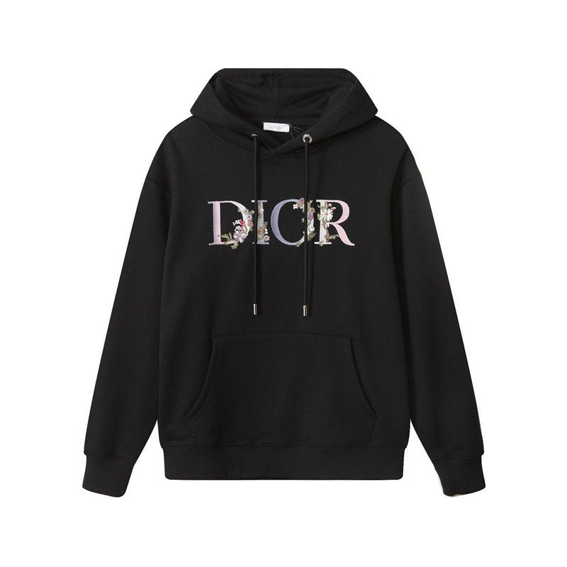 Unisex-Sweatshirt CD | Blumenmuster und lockerer Schnitt