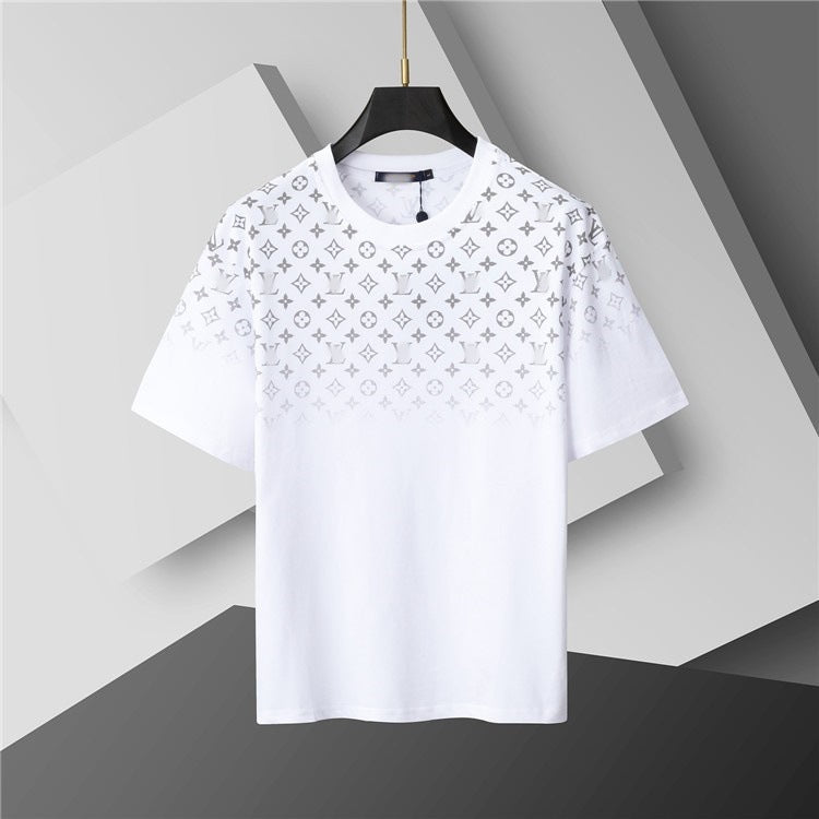 Camiseta de repuesto de algodón de lujo de alta gama transfronteriza, de manga corta de cuello redondo, moda veraniega, dropshipping casual versátil 1
