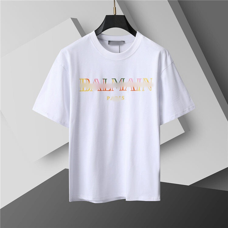 Versión correcta de 2026 de la nueva camiseta ligera de lujo de verano, camiseta de manga corta de cuello redondo y versátil para hombres y mujeres, países extranjeros de Europa y Estados Unidos