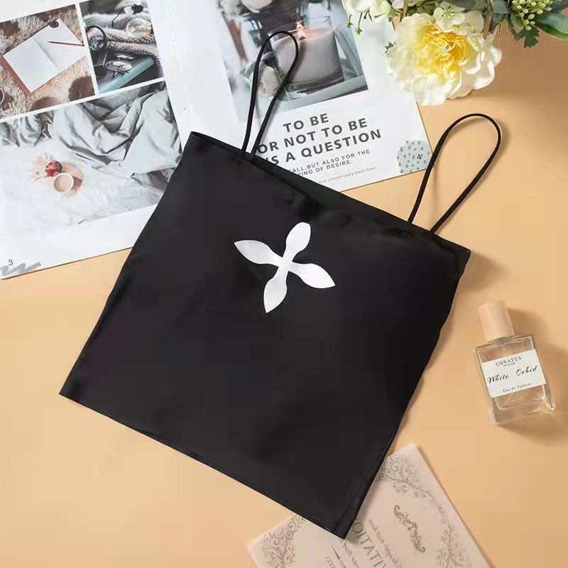 Nueva influencer Douyin camisola sin tirantes de seda YOYO Ice con capa base, capa interior, abrigo con protector y espalda deportiva