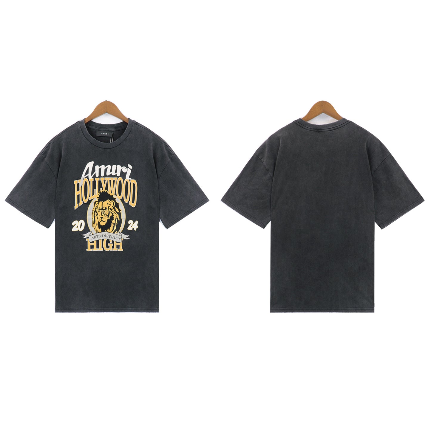 2024 Verano 2024 AM1R1 ICON Letter Totem Letter Totem Pattern Coconut Tree T-shirt Unisex