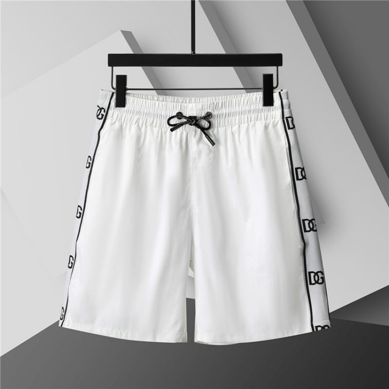 Nuevos pantalones cortos 3D transfronterizos para verano, pantalones cortos de playa de cinco puntas con cinturón, ropa masculina, unisex, versátil y transpirable, estilo británico de moda en comercio exterior