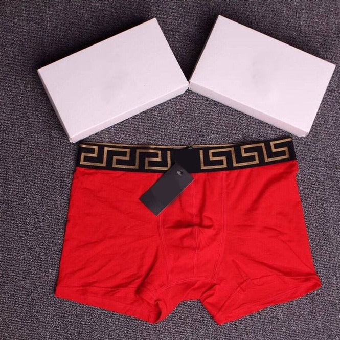 Etiqueta de cabeza humana Bóxer de algodón puro para hombres Ropa interior bóxer
