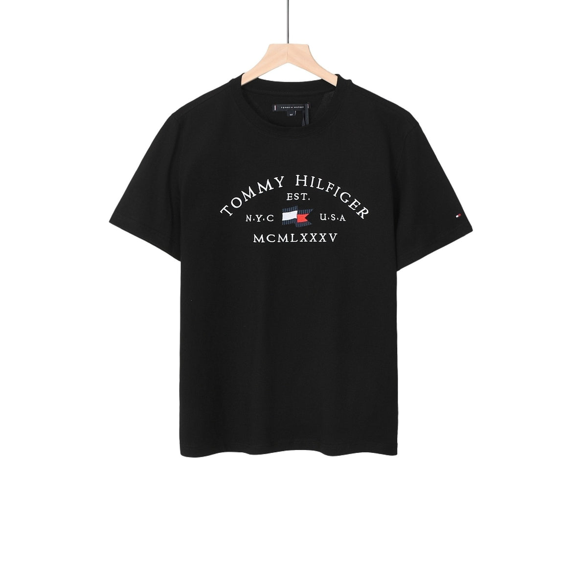 T-shirt Tommy a maniche corte ricamata di coppia | Puro cotone