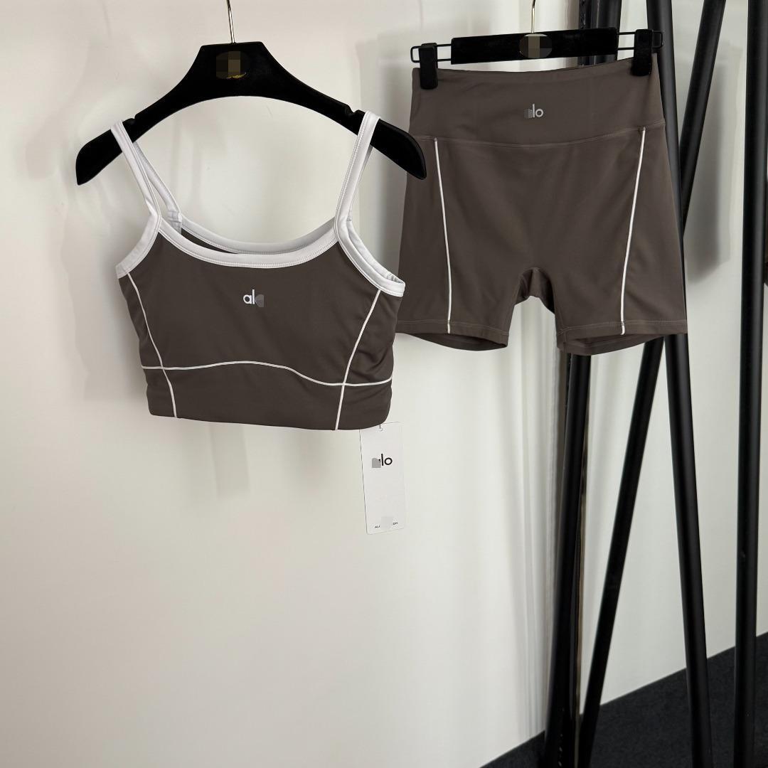 2025 Summer Nanyou Juego de Yoga Deportivo De Alta Gama 2025 Camisola + Pantalones Cortos Stretch Slim