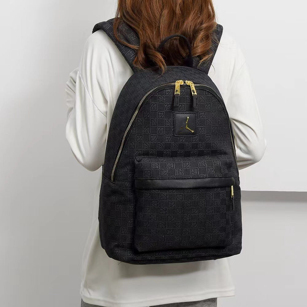 Mochila de letras de cuadros de moda con estampado de tablero de ajedrez, mochila escolar cosida, bolsa de viaje, mochila deportiva de marca de moda a cuadros para hombres y mujeres
