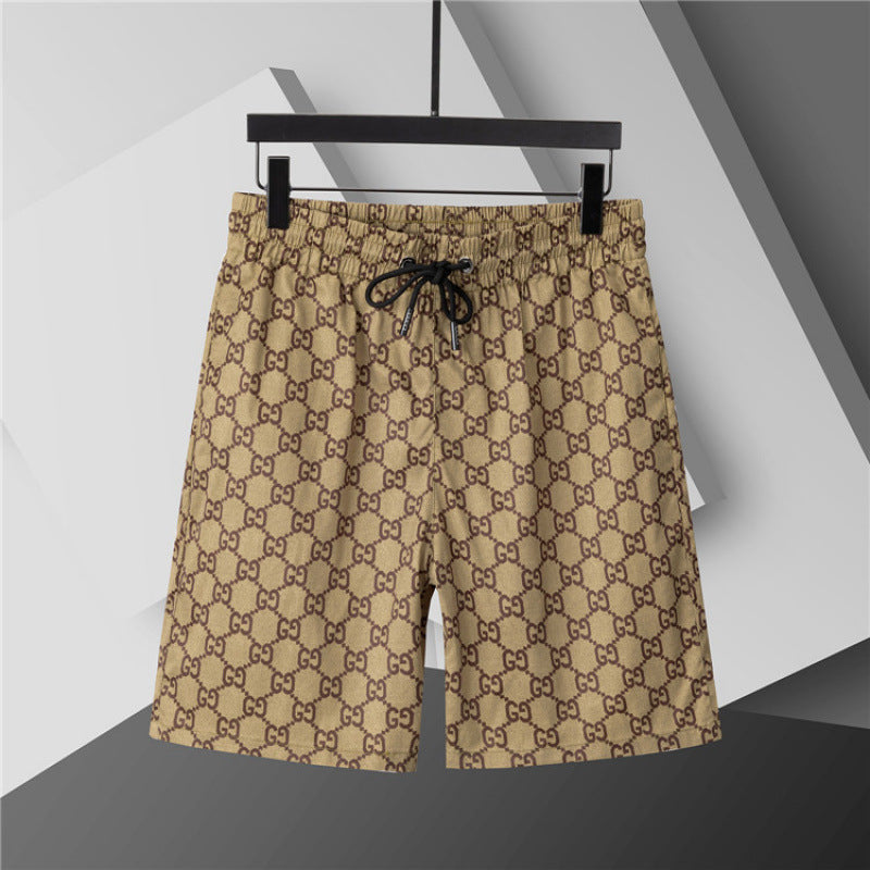 Nuevos pantalones cortos 3D transfronterizos para verano, pantalones cortos de playa de cinco puntas con cinturón, ropa masculina, unisex, versátil y transpirable, estilo británico de moda en comercio exterior