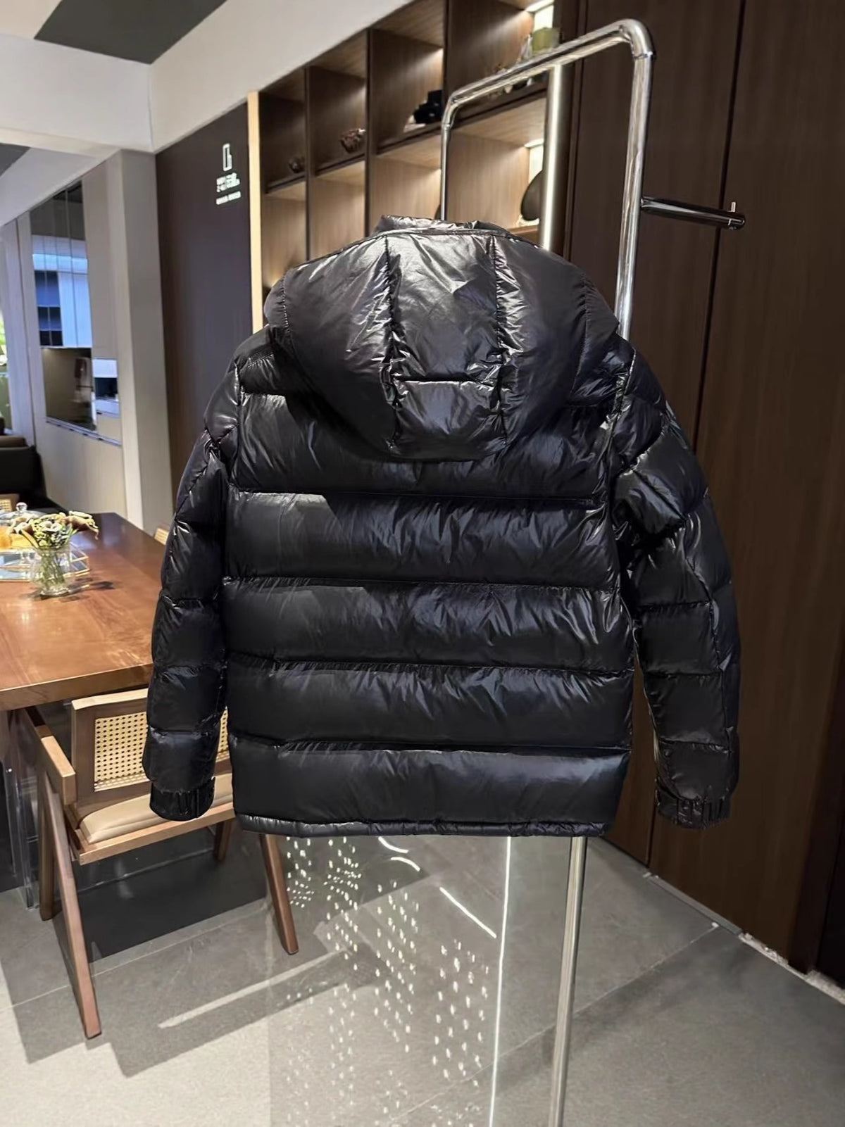 Veste unisexe brillante MON | Avec capuche