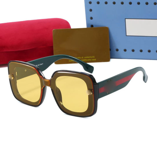 Gafas Sol Redondas Montura Grande Unisex | Rayas Moda Celebridades