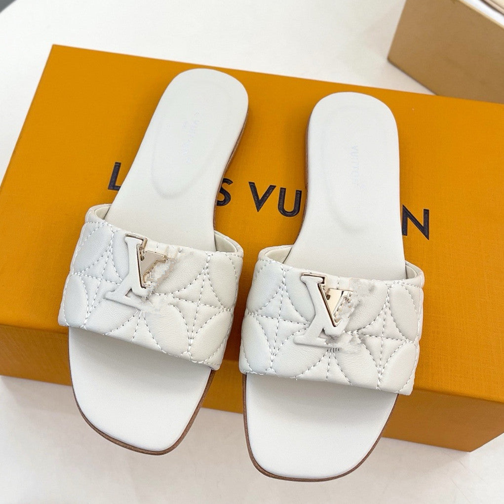Zapatillas Lujia de la estación europea, zapatillas nuevas de mujer para verano 2025, chanclas de alta gama de moda, ropa de exterior para bailarinas de mujer frescas