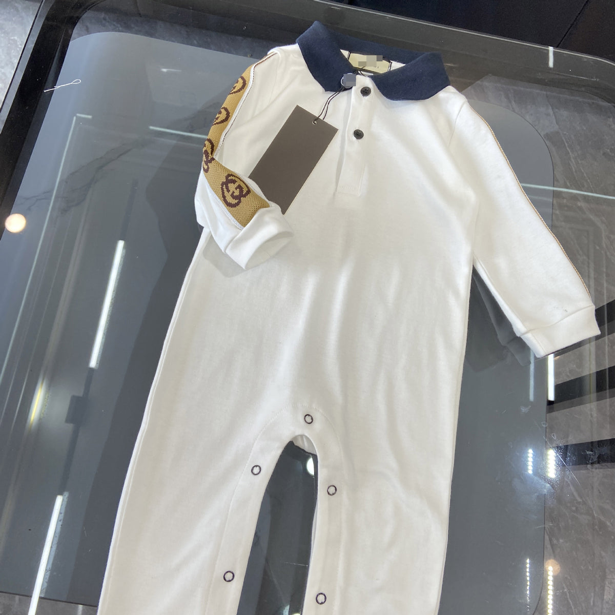 GU Baby Romper | Double Layer in White