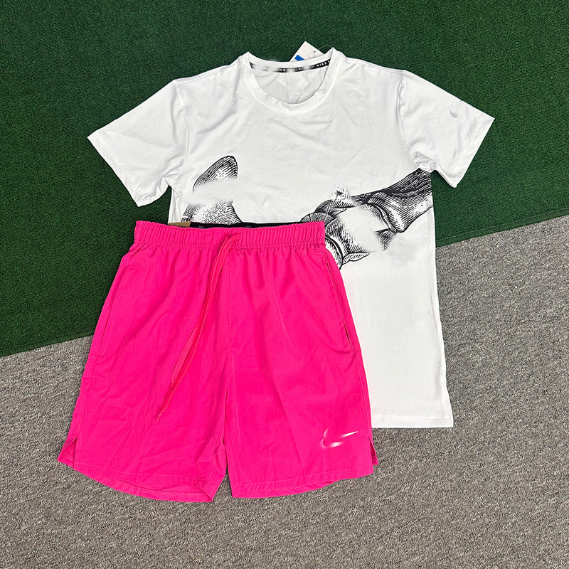 Conjunto Deportivo Manga Corta y Shorts Verano | Seda de Hielo Transpirable