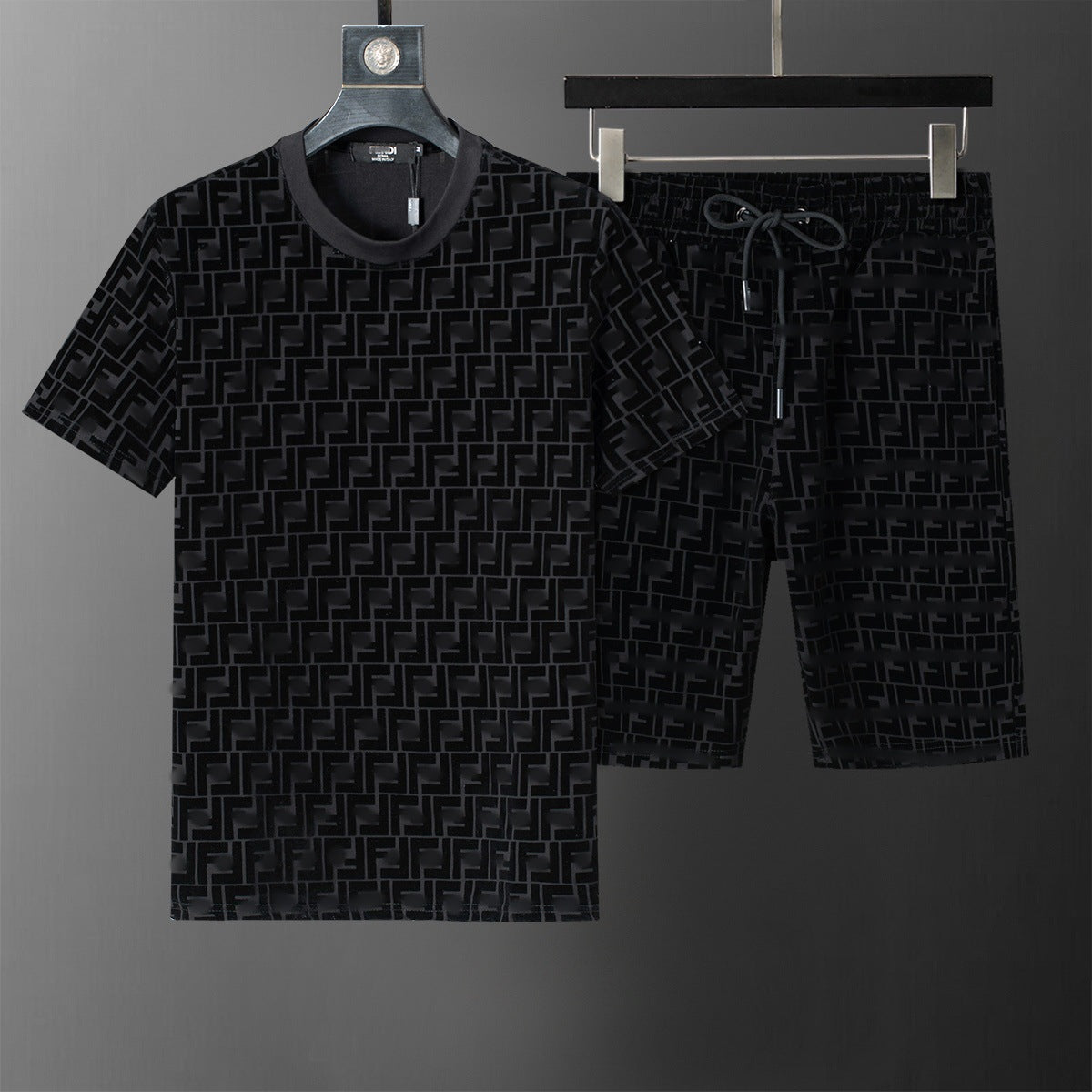 ()25 nuevos pantalones cortos B familia G Jacquard Moda casual Traje de comercio exterior para hombres y mujeres Trajes de primavera para hombre