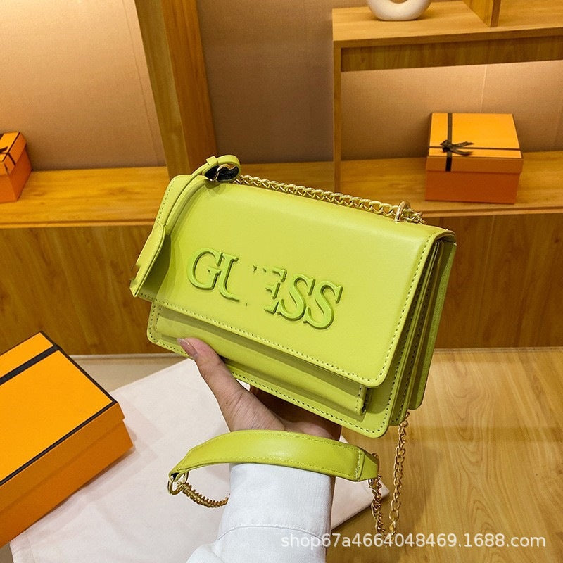 Bolso pequeño transfronterizo para mujer 2024 de moda de moda femenina bolso de un hombro con cadena cruzada con cadena, bolsos cuadrados pequeños