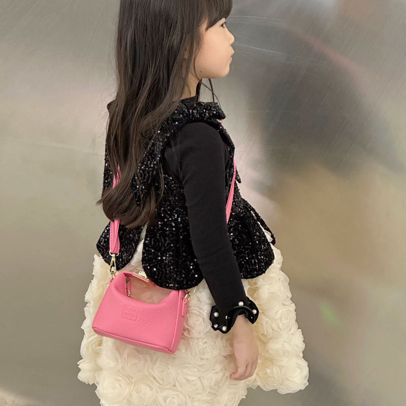 Bolso mini de dumplings de vaquero transfronterizo, bolso ligero de lujo de alta gama, versátil y de moda, bolso de mujer, bolso bandolera infantil de nicho coreano