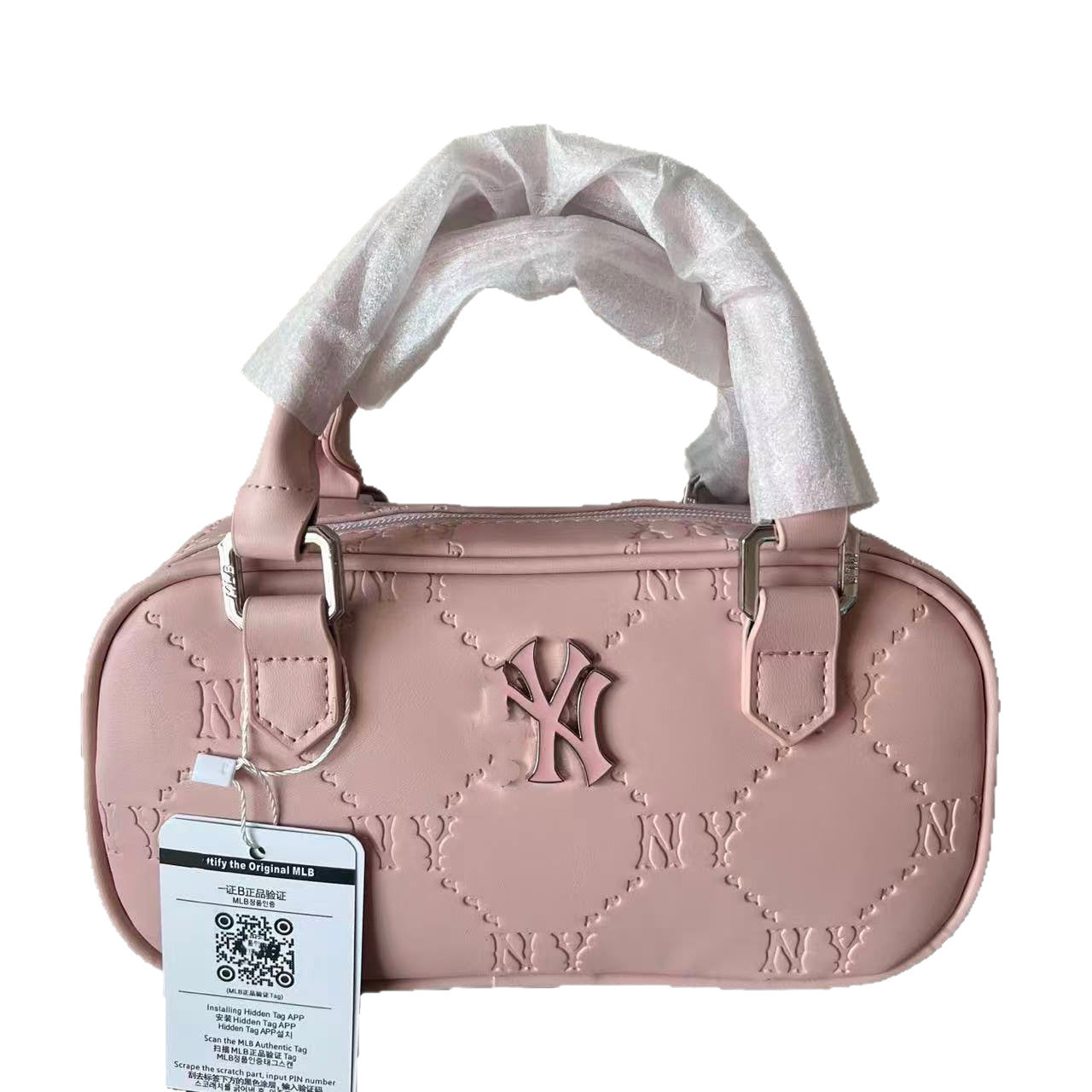 Mini bolso de almohada ML, bolso Boston, monograma con patrón oculto primavera/verano 2025, bolso de un solo hombro, bandolera en la axila, color caramelo