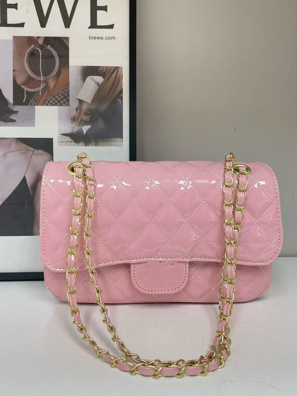 Women's Rhinestone Chain Crossbody Bag | Luxury Fashion | No Box