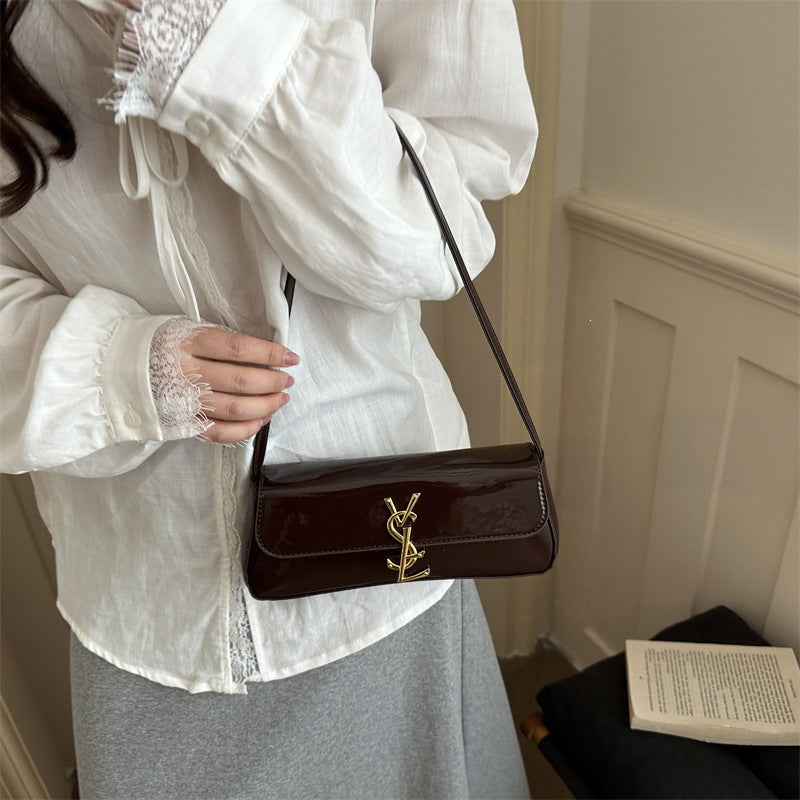 YSL レディース スモールバッグ | スクエア型 テクスチャードデザイン | 箱なし