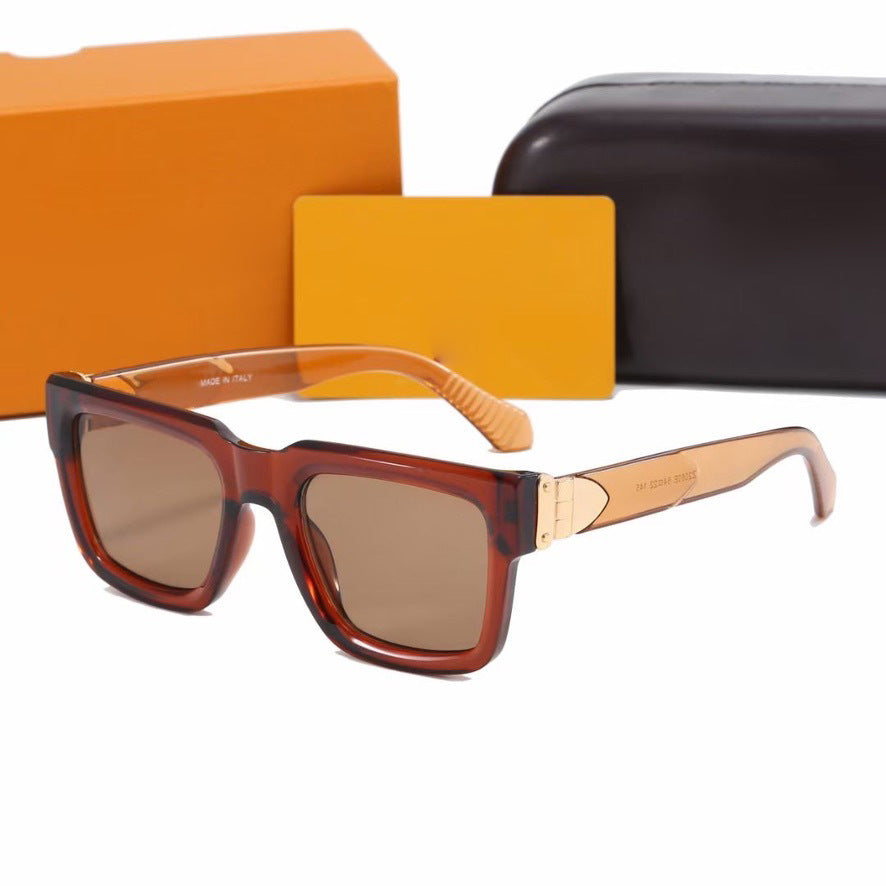Montura cuadrada grande para hombres y mujeres, gafas de sol para exportación de Amazon, gafas de estilo coreano, gafas de sol con protección UV con letras INS L2060