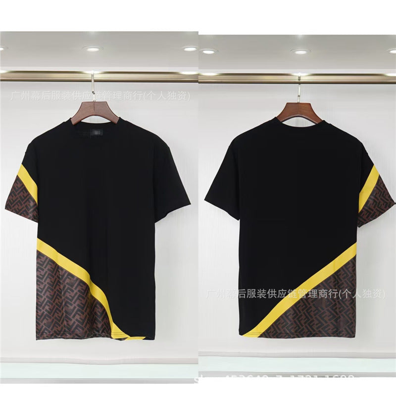 Versión correcta de la tendencia de lujo de París B: 26SS nuevo bordado unisex con cuello redondo, camiseta de algodón de manga corta y manga corta, comercio exterior