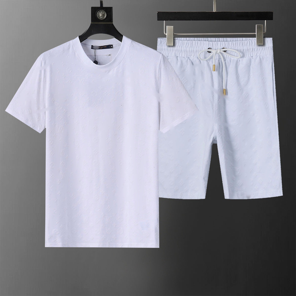 ()25 nuevos pantalones cortos B familia G Jacquard Moda casual Traje de comercio exterior para hombres y mujeres Trajes de primavera para hombre