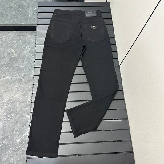 PRADA Vaqueros Negros Moda Hombre Slim