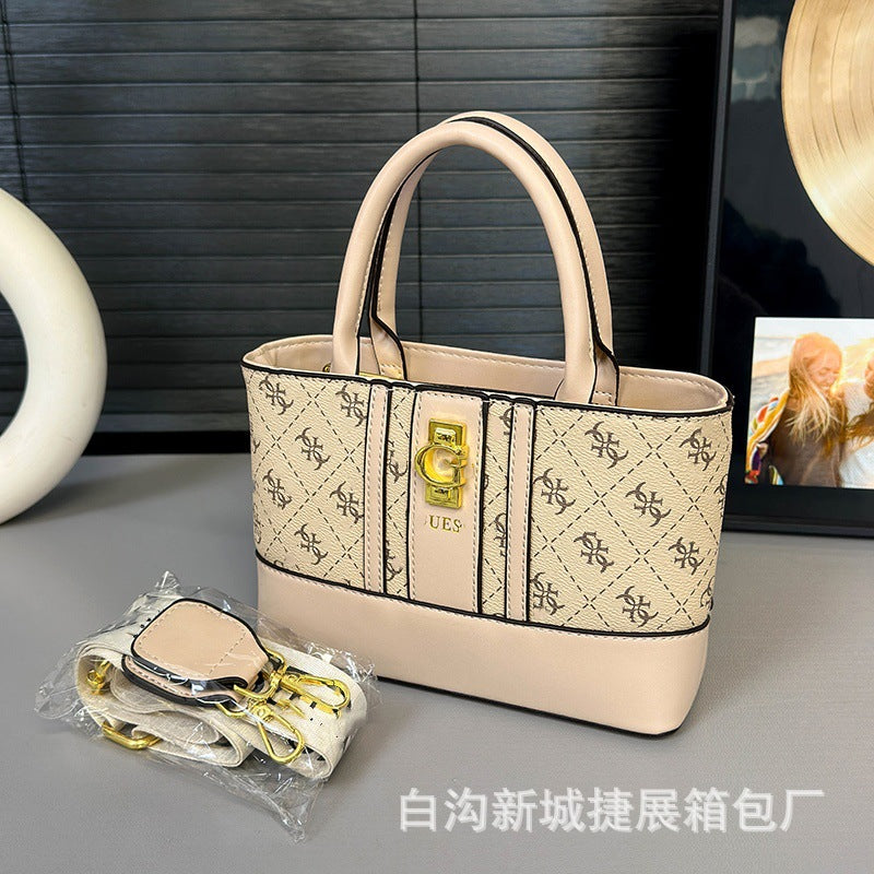 Bolso de mujer superventas impreso en Europa y Estados Unidos 2026 nuevo bolso cruzado ancho de tira cruzada de gran capacidad para mujer
