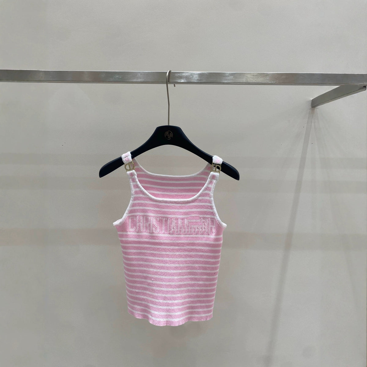 Damen-Stricktop mit Trägern CD 2026 | Gestreift