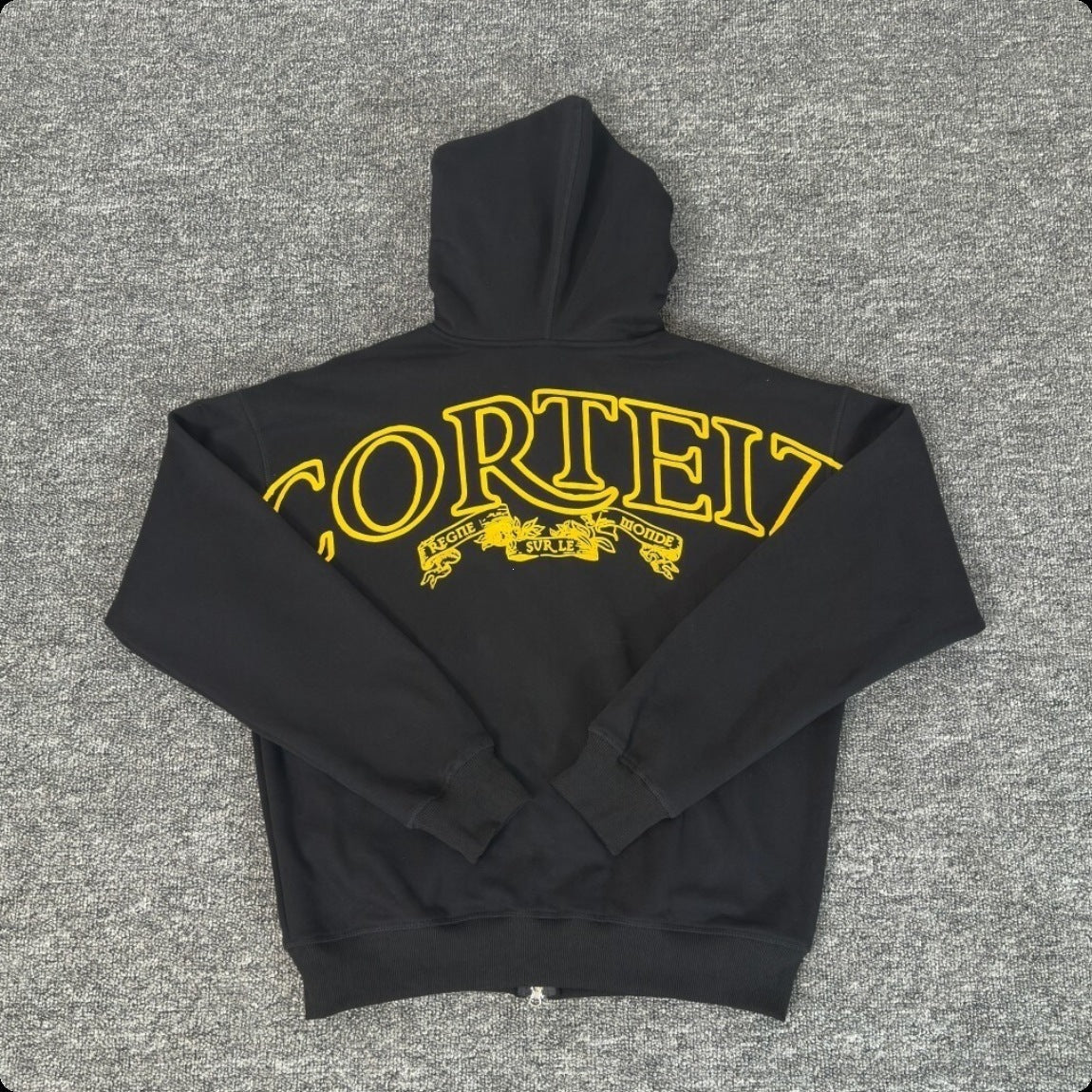 New 2025 cross-border set with embroidered minimalist lettering, high-street fashion loose cardigan, hoodie, and casual pants