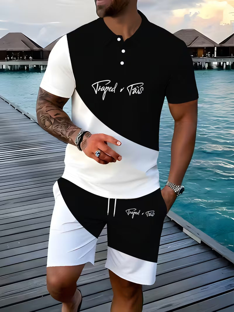 Completo 3D manica corta + pantaloncini | Asciugatura rapida uomo Mix