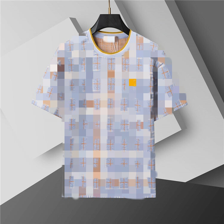 Versión correcta de 2026 de la nueva camiseta ligera de lujo de verano, camiseta de manga corta de cuello redondo y versátil para hombres y mujeres, países extranjeros de Europa y Estados Unidos