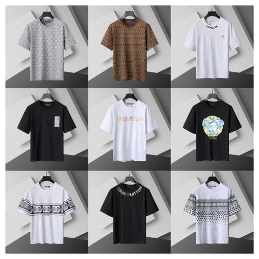 Versión correcta de 2026 de la nueva camiseta ligera de lujo de verano, camiseta de manga corta de cuello redondo y versátil para hombres y mujeres, países extranjeros de Europa y Estados Unidos