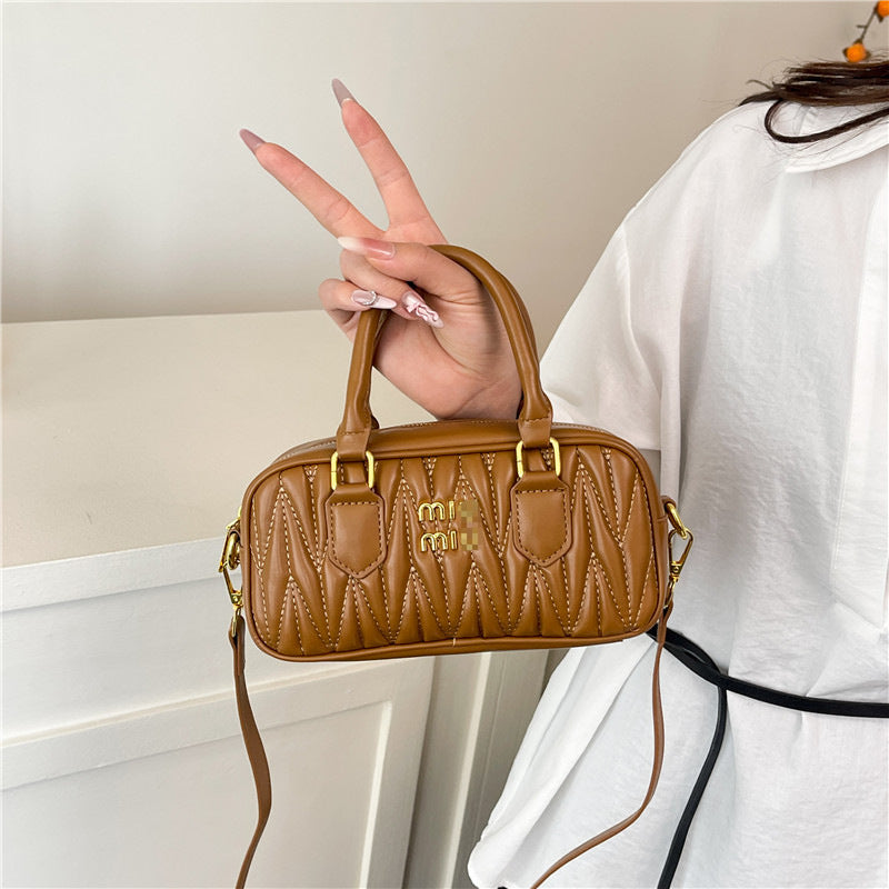 Bolso de bolos de alta gama y de moda cuidadosamente seleccionado, nuevo bolso Boston 2025, bolso cruzado versátil de hombro para mujer