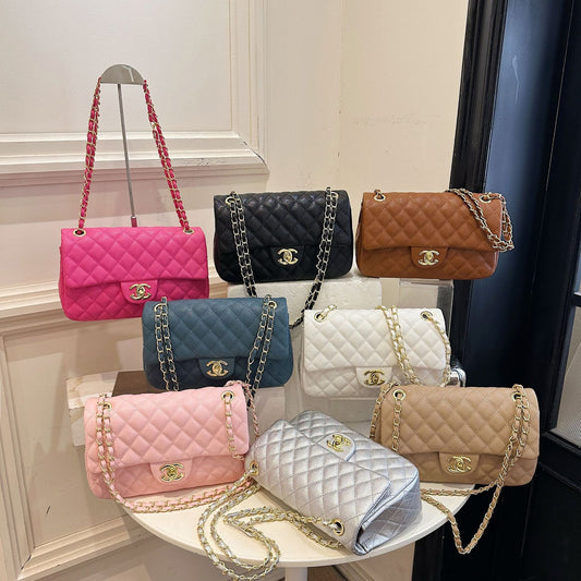 Bolso de un solo hombro con bordado de diamantes estilo Chanel transfronterizo, nuevo estilo de moda 2025, bolso cruzado pequeño y de alta calidad para desplazamientos