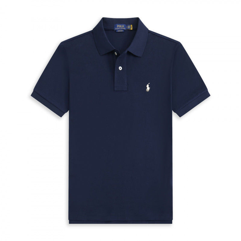Polo Manga Corta Bordado Poni Hombre | Verano Solapa Casual