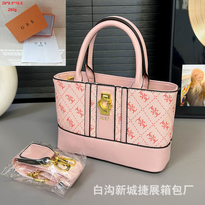 Bolso de mujer superventas impreso en Europa y Estados Unidos 2026 nuevo bolso cruzado ancho de tira cruzada de gran capacidad para mujer