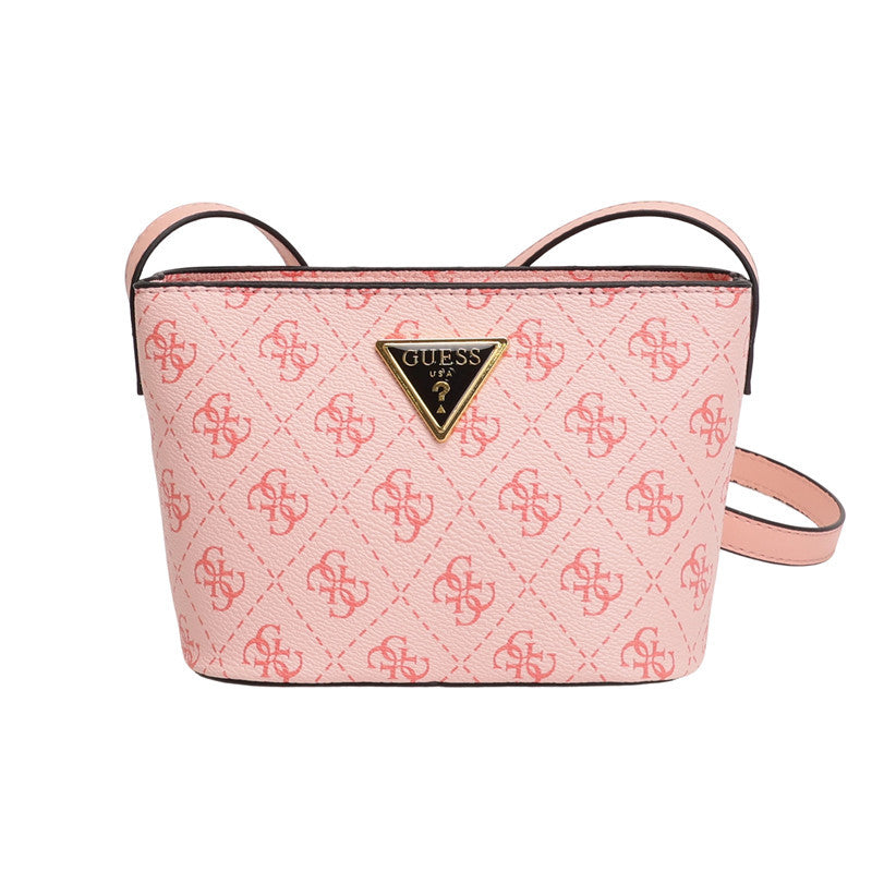 Bolsos de mujer, cartas impresas europeas y americanas transfronterizas, bolso bucket versátil de un solo hombro, diseño de nicho, bolso cruzado ligero y de lujo