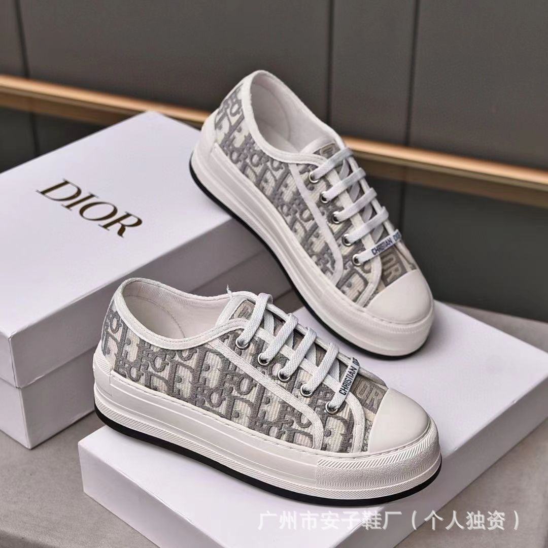 Familia D zapatos planos de mujer de primavera y otoño con letras bordadas, zapatos planos de mujer con cordones resaltados y versátiles, descanso transpirable y conjunto completo de embalaje